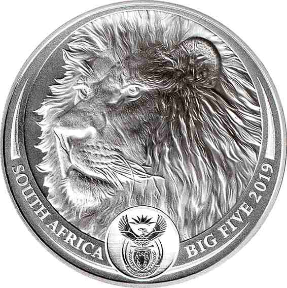 The republic of south africa 5 rand 2019